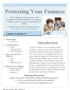 Protecting your Finances Tea & Talk Toolkit