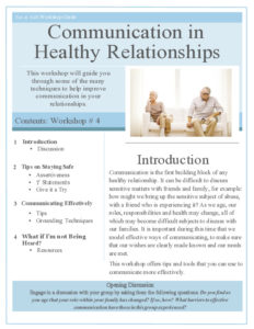  Communication in Healthy Relationships Tea & Talk Toolkit