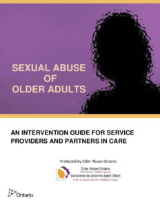 Sexual Abuse of Older Adults Intervention Guide