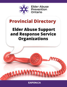 directory of provincial organizations and services, listing, help for seniors
