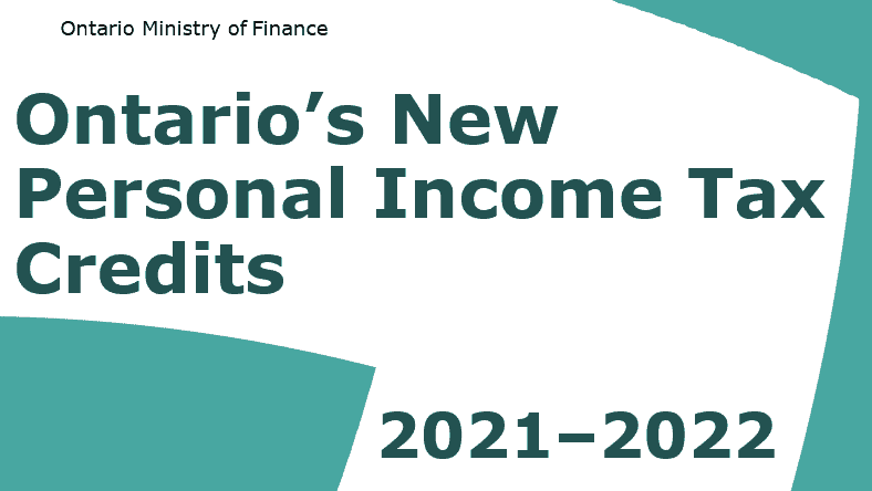 Ontario's New Personal Income Tax Credits