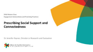 Prescribing Social Support and Connections