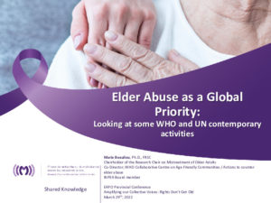 Elder Abuse as a Global Priority