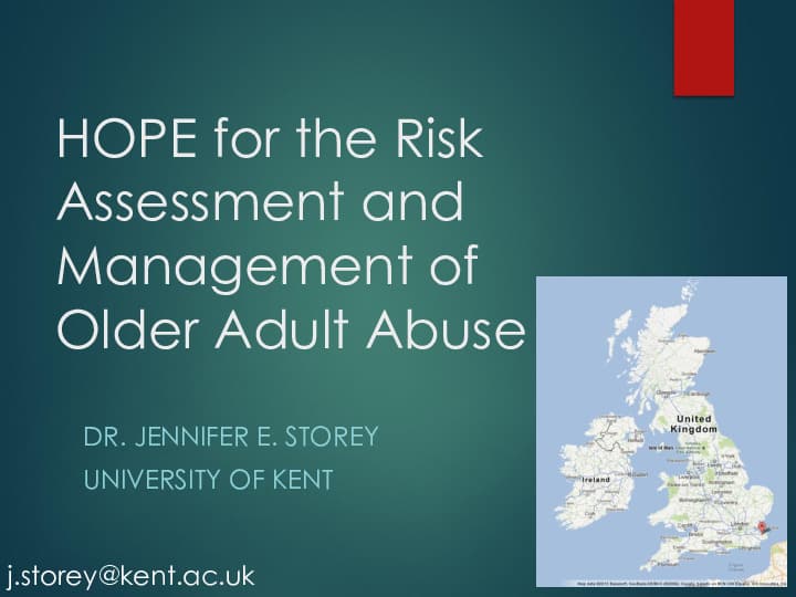 HOPE for the risk assessment and management of older adult abuse  