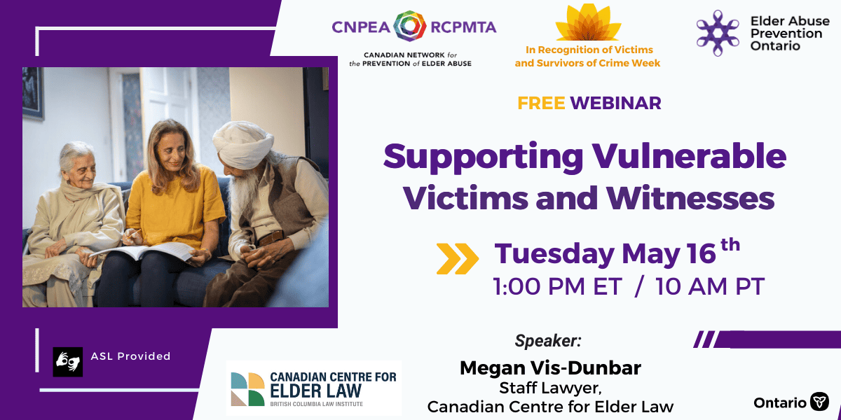 Supporting Vulnerable Victims And Witnesses - Elder Abuse Prevention ...